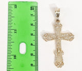 Plated Cross 4mm Rope/Braided Chain Necklace