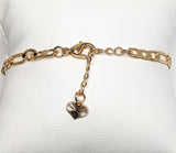 Plated Tri-Gold Virgin Mary Bracelet