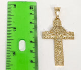 Plated Cross 3mm Figaro Chain Necklace