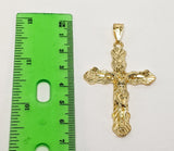 Plated Cross 5mm Figaro Chain Necklace