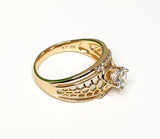 Plated Elegant Stone Ring