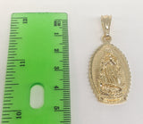 Virgin Mary Saint Jude Double Pendants Charms 3mm Figaro Plated Necklace