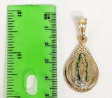 Plated Multicolor Virgin Mary Pendant