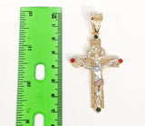 Plated Tri-Gold Cross Pendant