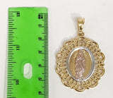 Plated Virgin Mary 4mm Rope/Braided Chain Necklace