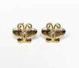 Plated Butterfly Stud Earring