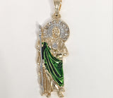 Plated Multicolor Saint Jude Thaddaeus Pendant