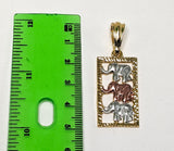 Plated Tri-Gold Elephant Pendant