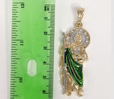 Plated Multicolor Saint Jude Thaddaeus Pendant