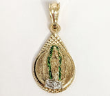 Plated Multicolor Virgin Mary Pendant