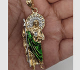 Plated Multicolor Saint Jude Thaddaeus Pendant