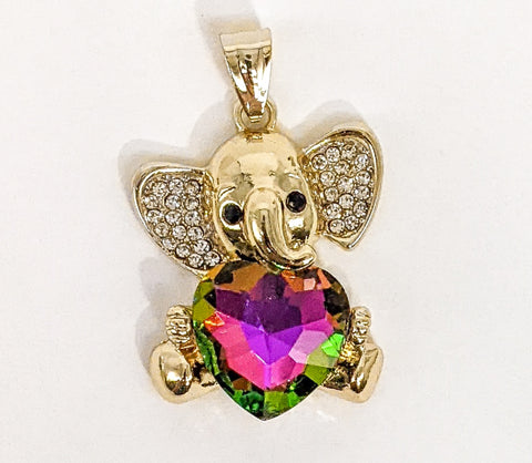 Plated Elephant Pendant