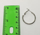 Rhodium Plated 20mm Hoop Earring
