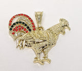 Plated Rooster Pendant