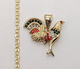 Plated Rooster 3mm Star Chain Necklace