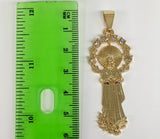 Plated Virgin Mary 4mm Figaro Chain Necklace