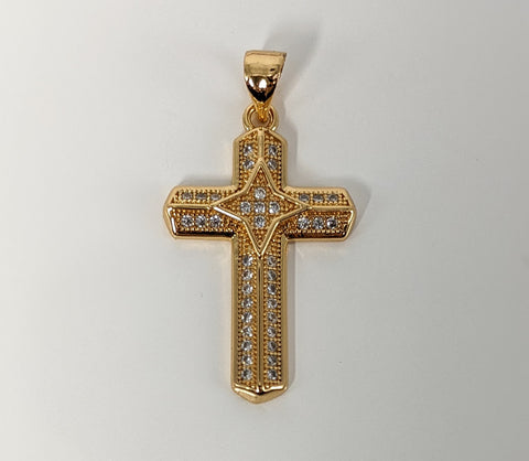 Plated 18K Bronze Cross Pendant*