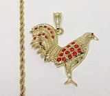 Plated Rooster Rope/Braided 3mm Chain Necklace