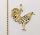 Plated Rooster Rope/Braided 2mm Chain Necklace