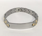 Stainless Steel Silver/Gold Men Watch Band Style Bracelet