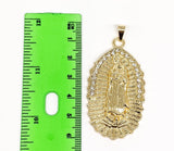 Plated Virgin Mary 4mm Figaro Chain Necklace