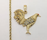 Plated Rooster Rope/Braided 3mm Chain Necklace