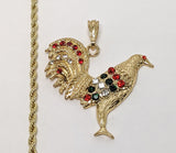 Plated Rooster Rope/Braided 3mm Chain Necklace