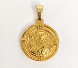 Stainless Steel Gold Saint Benedict Pendant