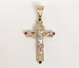 Plated Tri-Gold Cross Pendant