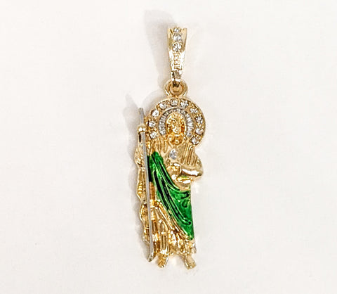 Plated Multicolor Saint Jude Thaddaeus Pendant