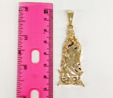 Plated Virgin Mary 4mm Figaro Chain Necklace