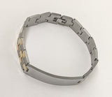 Stainless Steel Silver/Gold Men Watch Band Style Bracelet