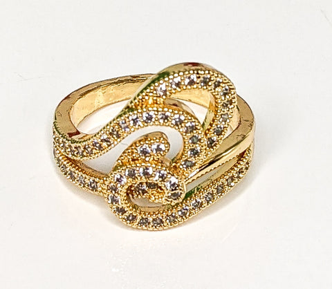 Plated Elegant Stone Ring