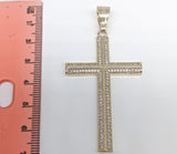 Plated Cross 3mm Rope/Braided Chain Necklace