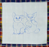 Animal Embroidery Fabric Tea Cloth (Animales Servilletero Servilleta Bordar)