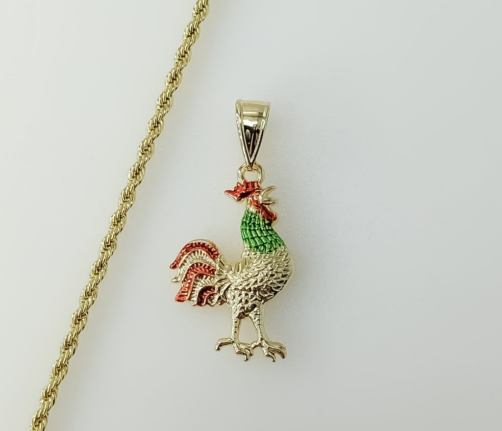 Multicolor Dainty Rooster Plated 2mm Rope Braided Chain Necklace Jewelry