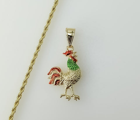 Multicolor Dainty Rooster Plated 2mm Rope Braided Chain Necklace Jewelry
