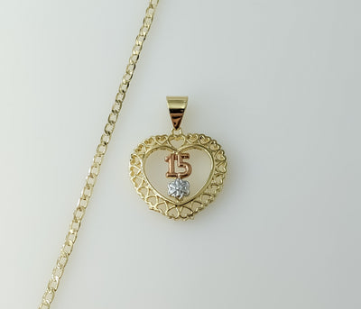 Plated Tri-Color Heart 