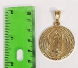 Blessed Virgin Mary Medal Plated 18K 4mm-5mm Figaro Chain Devotion Necklace
