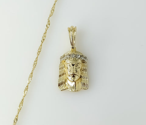Plated Jesus 14K Twist Chain Necklace