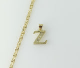 Plated Dainty Letter "Z" 3mm Star Chain Necklace