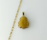 Plated Dainty Buddha 3mm Star Chain Necklace
