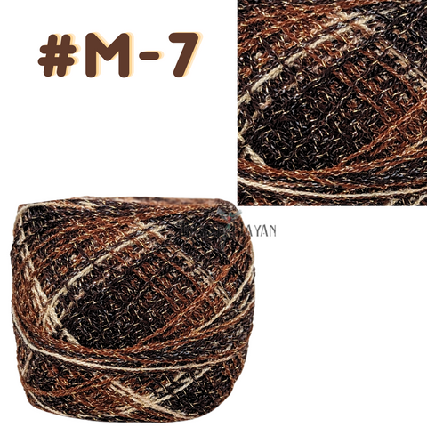 Brown 100g Crystal Glitter Crochet Mexican Yarn Hilo Estambre Cristal Brillo #M-7