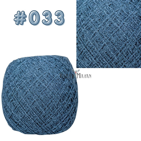 Blue 100g Crystal Crochet Mexican Yarn Thread -Hilo Estambre Cristal #033