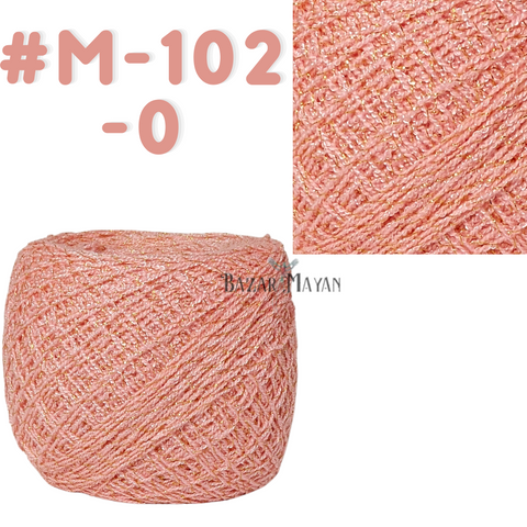 Orange 100g Crystal Glitter Crochet Mexican Yarn Hilo Estambre Cristal Brillo #M-102-0
