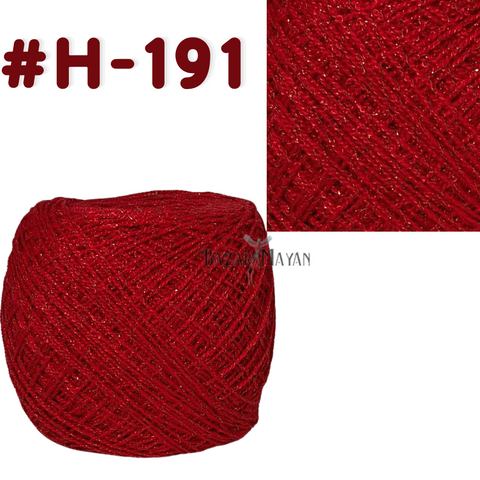 Red 100g Crystal Glitter Crochet Mexican Yarn Hilo Estambre Cristal Brillo #H-191