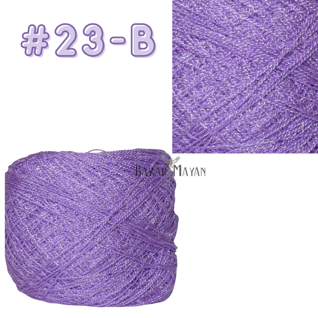 Purple 100g Crystal Crochet Mexican Yarn Thread -Hilo Estambre Cristal #23-B