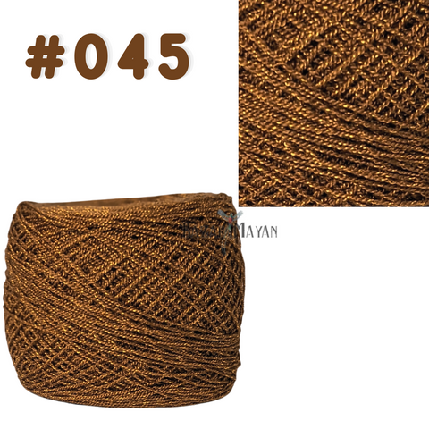 Brown 100g Crystal Crochet Mexican Yarn Thread -Hilo Estambre Cristal #045