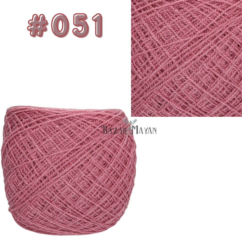 Pink 100g Crystal Crochet Mexican Yarn Thread -Hilo Estambre Cristal #051