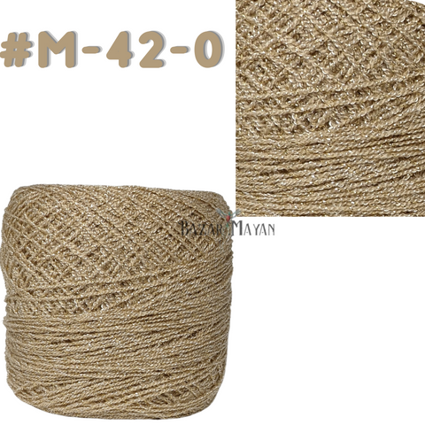 Natural 100g Crystal Glitter Crochet Mexican Yarn Hilo Estambre Cristal Brillo #M-42-0